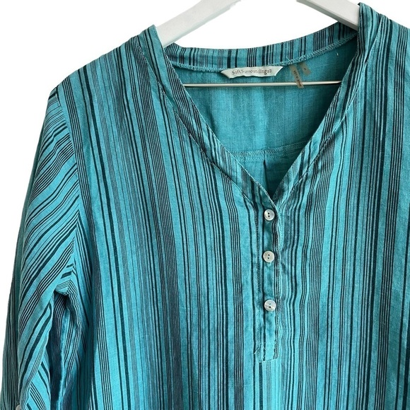 Soft Surroundings Simplicity Striped 100% Linen Tunic Top, Size S - Picture 5 of 7
